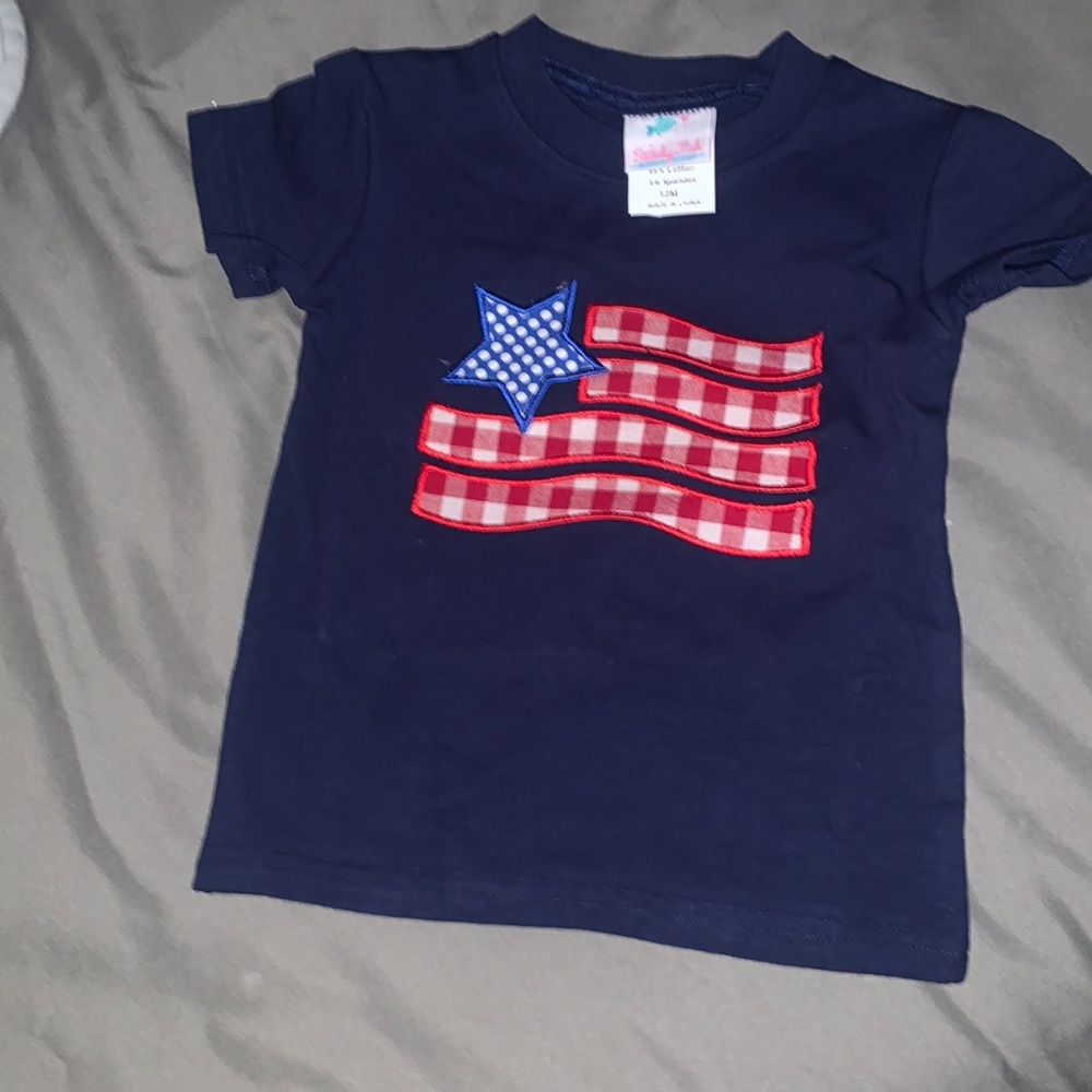 Stitchy Fish 12M New-never worn. Took out of bag to take picture. Navy blue.